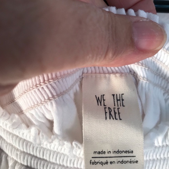 Free People We the Free white cold shoulder size S - Picture 8 of 8